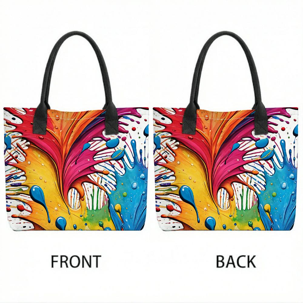 Colorful Graffiti Large Capacity Tote Bag Casual Daily Shoulder Bag for Shopping Travel