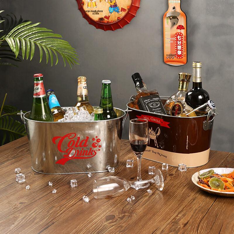 ZISIZ Retro Metal Ice Bucket