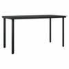 5 Piece Black Poly Rattan Outdoor Dining Set