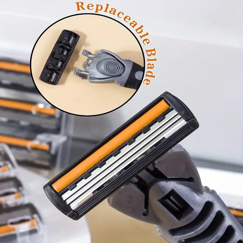 Durable 3-Layer Stainless Steel Safety Razor Blade for Easy Manual Hair Removal