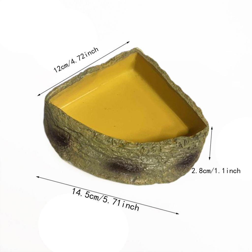 Reptile Water Dish, Reptile Feeder, Terrarium Plate, Resin Food Dish Food