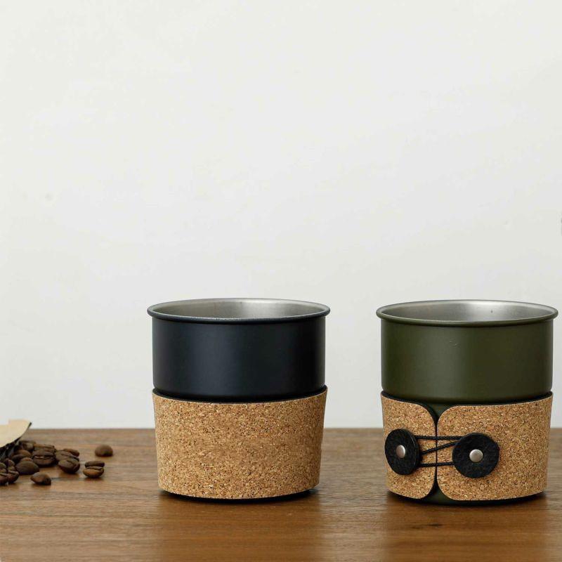 Elegante Tragbare Stahl-Kaffeebecher-Abdeckung PU-Leder Hitzebeständige Espresso-Tassenhülle Für Heißes Und Kaltes Getränk