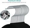 Black Velvet Non-Slip Hangers Shirt Socks Towel Drying Rack Space Saving Jackets Coat Hanger with Tie Organiser Wardrobe Storage