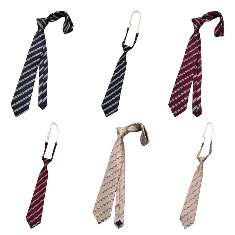 Cravatta a Righe JK alla Moda Cravatta Regolabile Accessorio per Collo per Donne Uomini Adolescenti Accessori per Uniformi Aziendali e Scolastiche