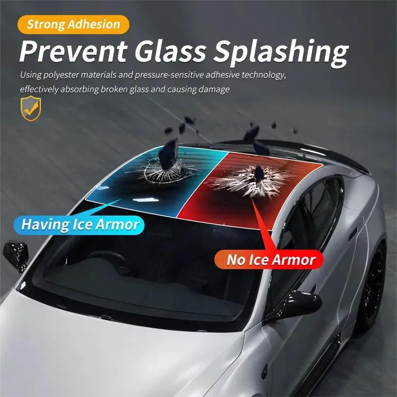 TPU Black Ice Armor Pre-Cut Sunroof Protection Film PPF for Tesla Model Y Juniper Model 3 X S Highland -2024 2025 2026 2027