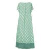 Women Polka Dot Fake Two Pieces  Short Sleeve Summer Plus Size Maxi Dress