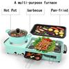Multifunctional Electric Grills Smokeless Non-Stick Electric Baking Pan 3 In 1 Korean Style BBQ Hot Pot Multi Cooker Machine