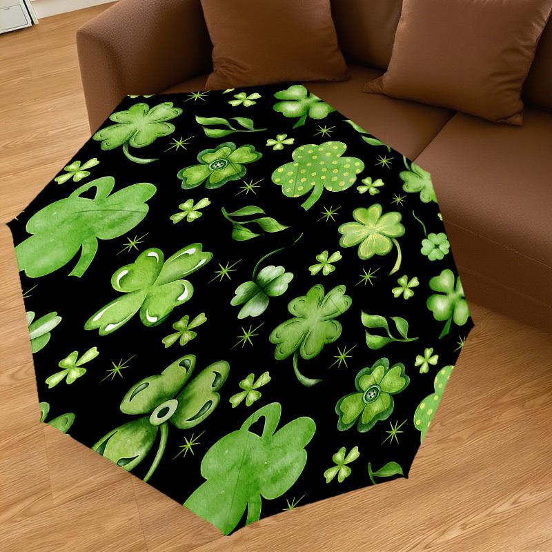 1PC clover leaves Automatic Open/Close Umbrella with Windproof, 8-Rib Sturdy Canopy, Durable Ribs, Fashionable Design, Outdoor Accessory, Fun Prin, Ho
