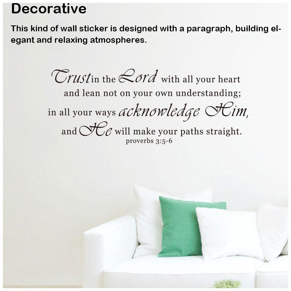 PVC Wall Sticker Word Decorative DIY Decal Window Mirror Self Adhesive Wallpaper Household Background Decoration
