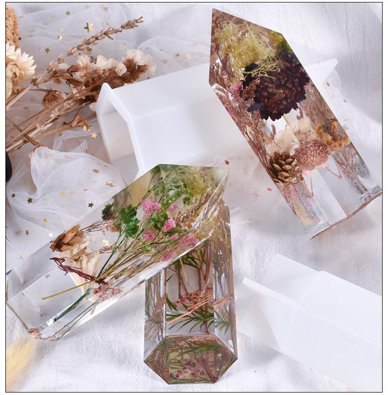 3D Hexagon Peaked Silicone Candle Mold DIY Festival Ornament Candle Soap Making Supplies Epoxy Resin Craft Molds Home Decor