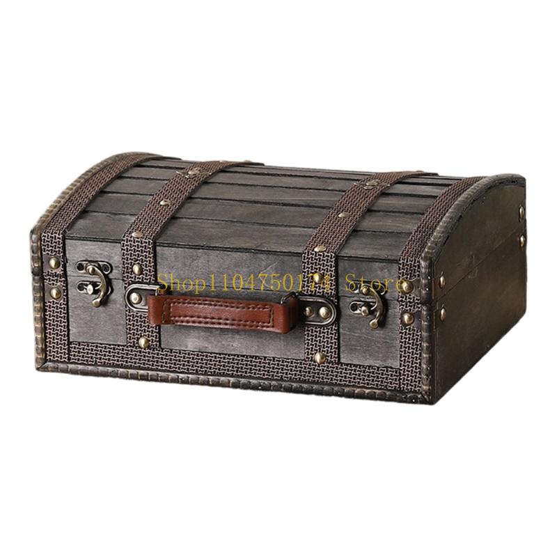 Шкатулка для хранения сокровищ в пиратском стиле с механизмом шифрования ручная работа дерево элемент декора для дома Новогодний подарок 5200₽