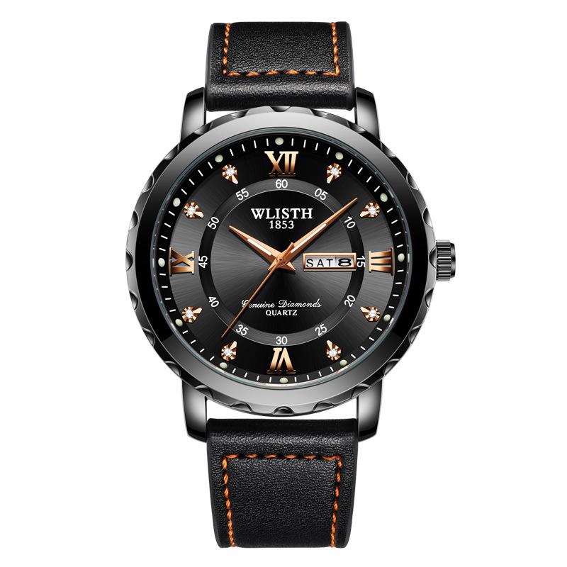 Top Brand New Waterproof Men's Watch Double Calendar Quartz Wrist Watch