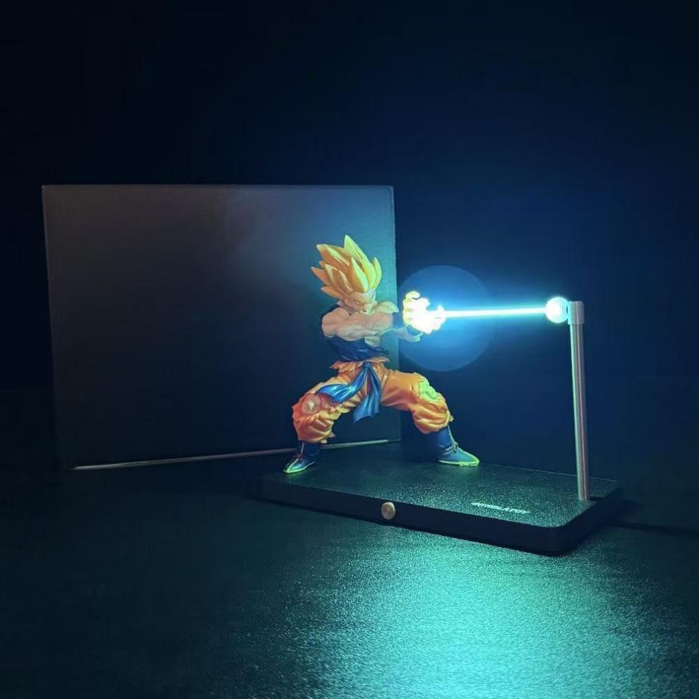 Dragon Ball Son Goku Night Light Anime Touch Kamehameha Magnetic Night Light Creative Desk Decoration Cool Model Doll Boys Gifts