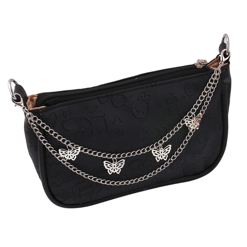 5Pcs Fashionable Purse Chain Set Unique Bag Chain Metal Bag Straps Alloy Texture Handbag Chain Suitable for Bag Handbag