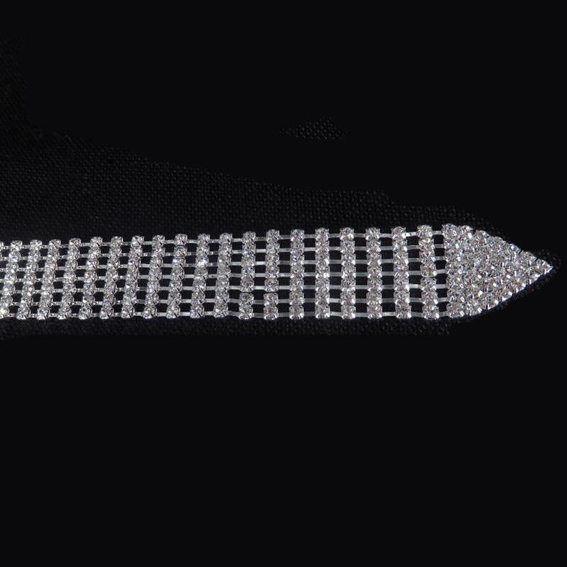 Fashion Luxury Diamond Tie Rhinestone Collar Tie In Wedding Banquet Shinning