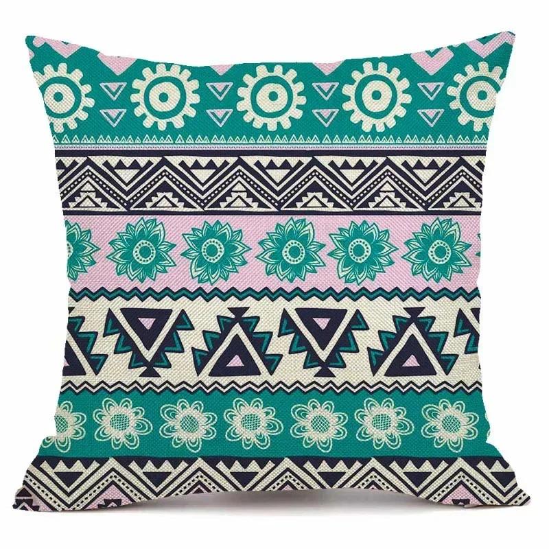 Geometrical Print Pillowcase Decorative Cushion Cover Linen Throw Pillowcase Home Living Room Bedroom Sofa Decorative 45x45cm