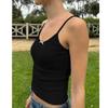 Women's Loose Casual Solid Color Waist Cinched Knitted Camisole Top  Knitted Camisole Top