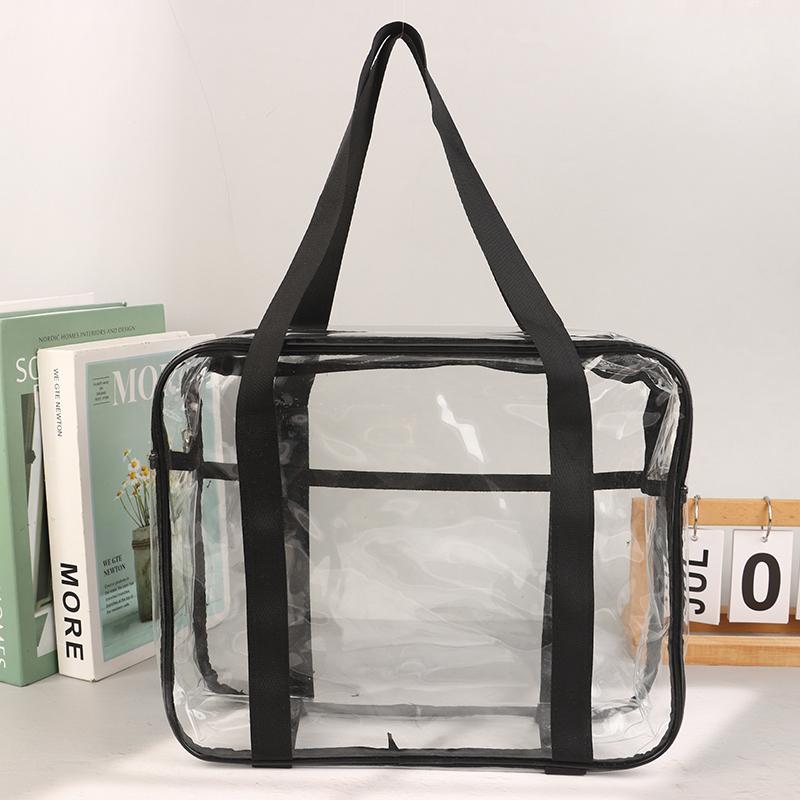 

Дорожная сумка большой вместимости прозрачная косметичка на молнии ПВХ пляжная сумка-тоут портативный повседневный органайзер для канцелярских принадлежностей