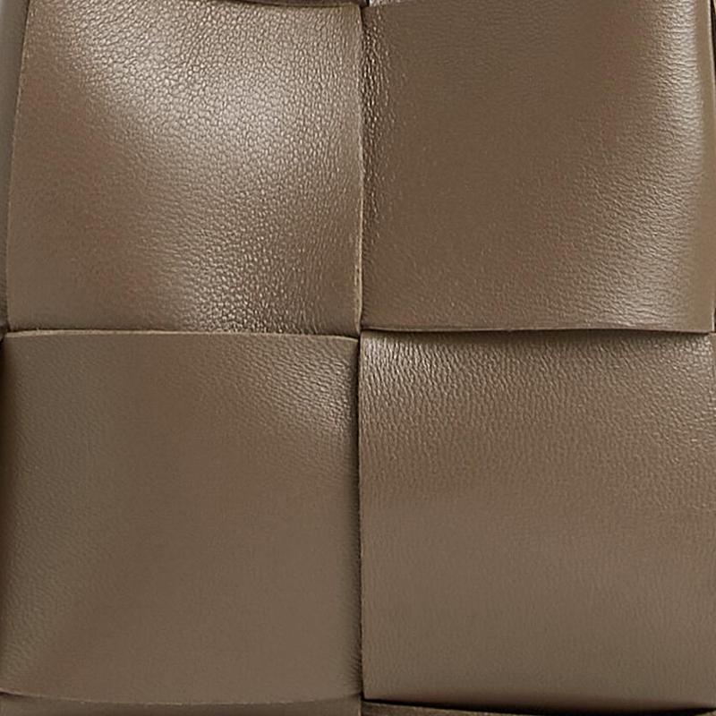 Bottega Veneta Cassette Intreccio Woven Lambskin Bucket Bag Women bags Gold Brown 680217VCQC42560