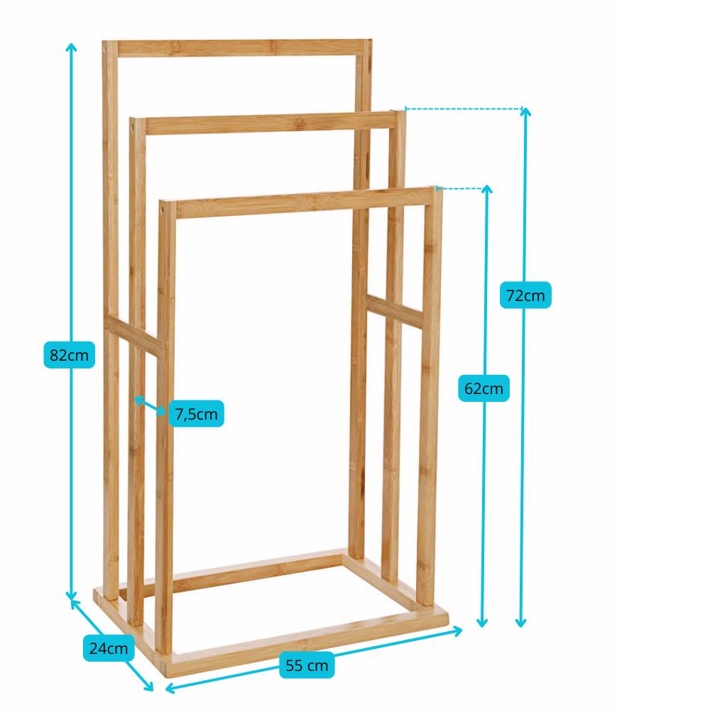 Bathroom rack, wooden, bamboo, ladder, shelf, universal