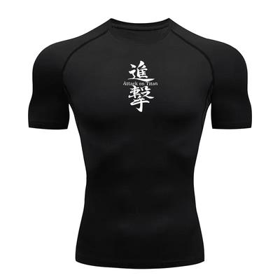 Camiseta de manga corta para hombre, de compresión, con protector solar, de secado rápido, para fitness, ciclismo, running, entrenamiento y ejercicio, tallas S a 3XL