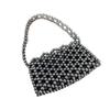 Hollow Bling Sparkling Handmade Beaded Woven Bag Hand-Held Underarm Shoulder Messenger Bag Female Tide