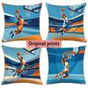 Geometric Basketball Player Throw Sport Home Decor Pattern Cushion Cover Suitable for Sofa Bedroom Car Pillow Cover