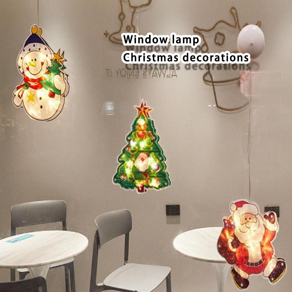 Living Room Wall Christmas Themed Flash Light Waterproof Lamp Battery Operated Home Office Hotel Decoration Holiday Ornament