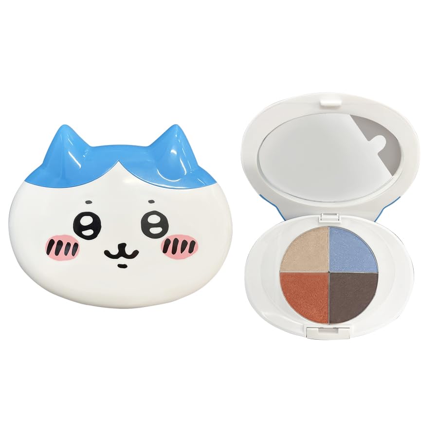 Hachiwari Mirror Included Eyeshadow Palette CW46272 Chiikawa Cute Budget-Friendly Nagano Makeup Eye Highlight Korean Matte Type Glitter Tear Bag