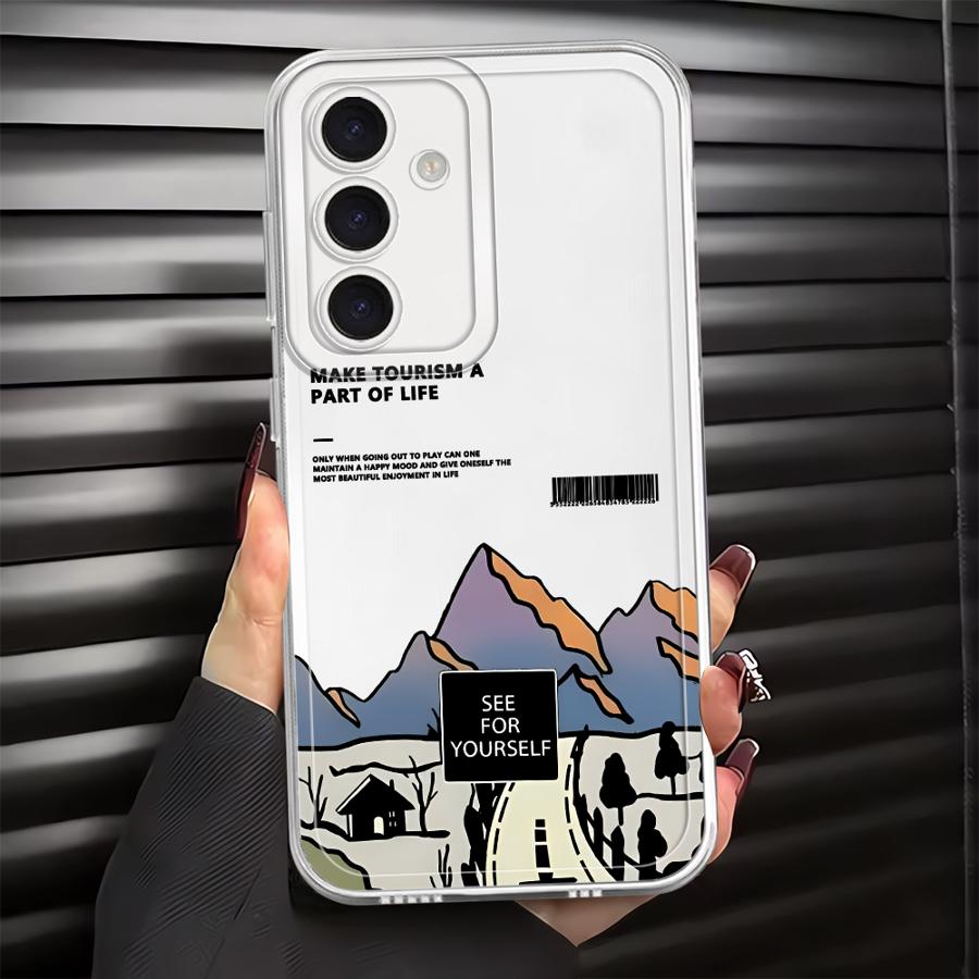 

Чехол для телефона для Samsung Galaxy A57 A25 A51 A54 A15 A56 A55 A26 A24 A52 A17 A52 A36 A37 A34 A35 A16 Горный хребет Закат Galaxy A50s