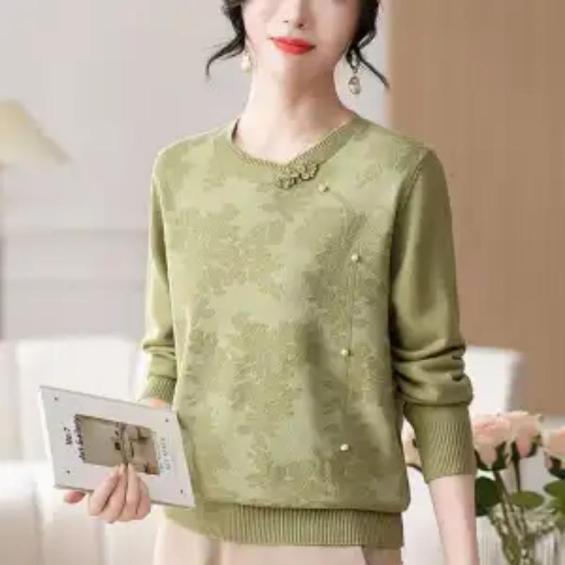 Gestrickte Herbstmode Keller Neuer Pullover Rundhals Modisch Einfarbig Vielseitig Lässig Langärmliger Pullover