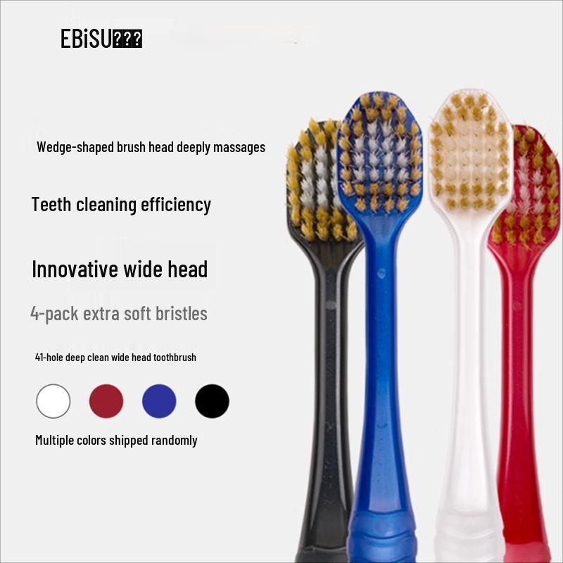 Ebisu 41-Hole Super Soft Bristle Adult Toothbrush (3-Pack)