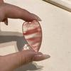 1Pc Natural Stone Elongated Heart Pendant 24×40mm Single Hole Gemstone Charm For DIY Necklace Jewelry Making