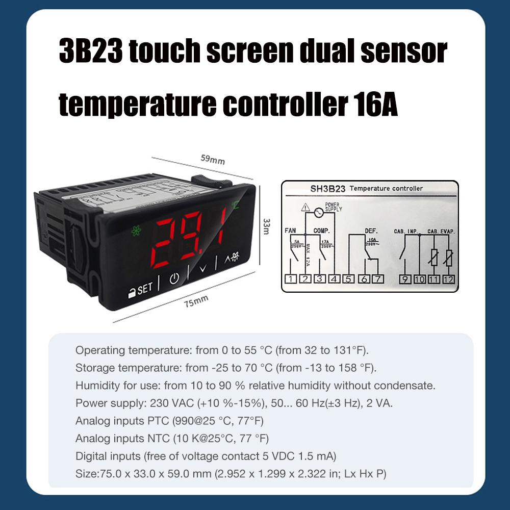 2025 16A/30A Digitaler Temperaturregler Thermostat Thermoregulator Kühlschrank Gefrierschrank Kühlung Abtauen Alarm