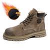 Autumn and Winter New Fashion Lace-up Martin Boots Thick-soled High-top Outdoor Tooling Boots Winter Velvet Boots 2345-H