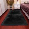 Washable Plush Faux Wool Rug for Living Room and Bedroom
