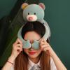 Ziehbare Ohren Kaninchenpuppe Schlafkissen Plüschtier Kuschelpuppe Warmer Sonnenbär Puppe Junge und Mädchen