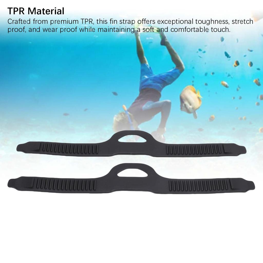2 STUKS Vinstrappen Vervanging TPR Verstelbare Duikflippers Strap voor Zwemmen Duiken Duikaccessoires L