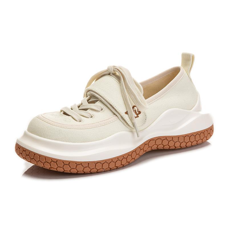 Film-soled canvas shoes 2025 summer new women's shoes versatile casual shoes platform fashion Velcro women's shoes