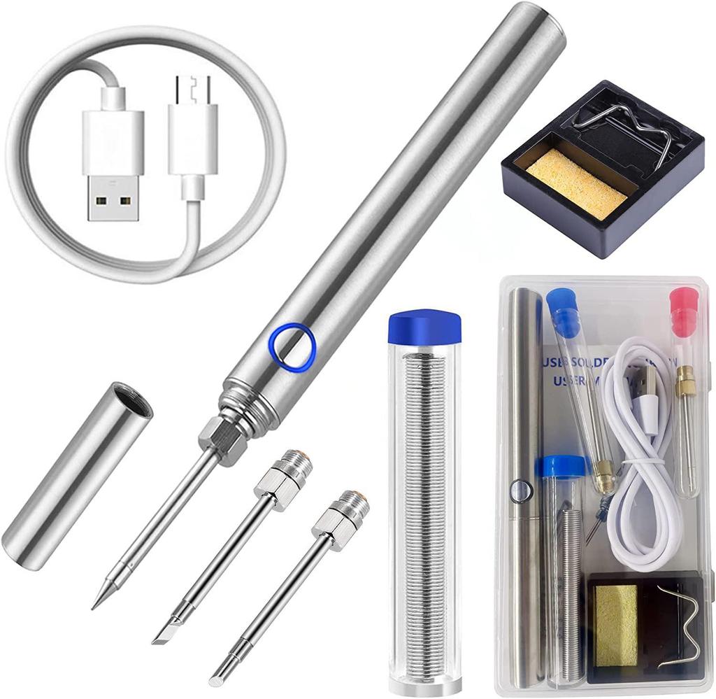 Portable USB Wireless Electric Soldering Iron Pen with Lithium Battery - Fast Heating for Outdoor Use