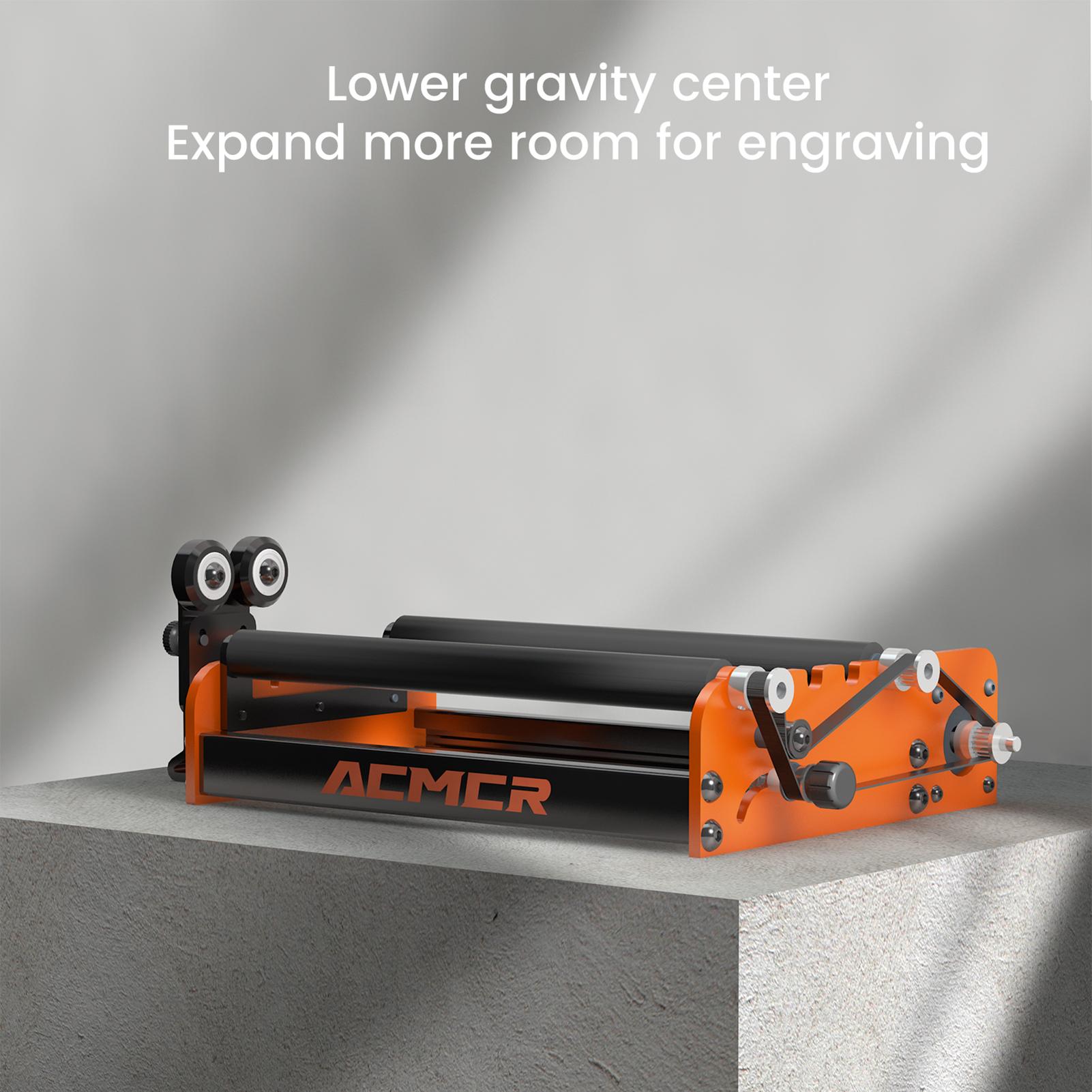 ACMER M2 Laser-Rotationswalze – Für Zylindrische Gravuren (4-138 Mm), Y-Achse, Plug & Play