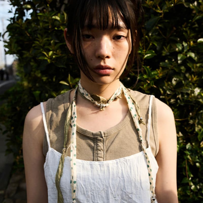 NEGATIVETHREE Silk String necklace_Dot