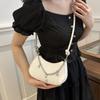 Korean Style Hobos Handbag PU Leather Shoulder Bag Portable Simple Crossbody Bag  Outdoor