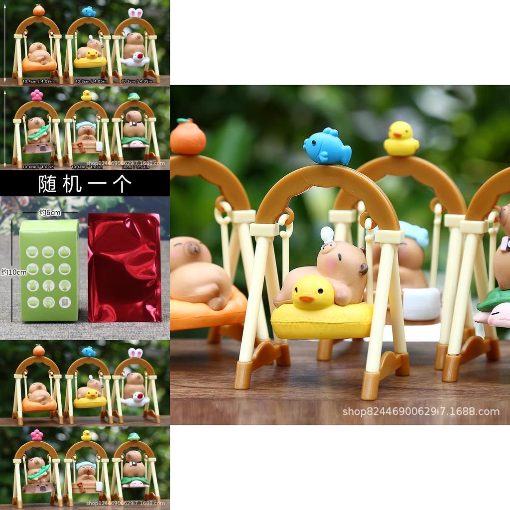 Capybara Swing Model Pvc Animal Toy For Home Or Office Display Collectors Item