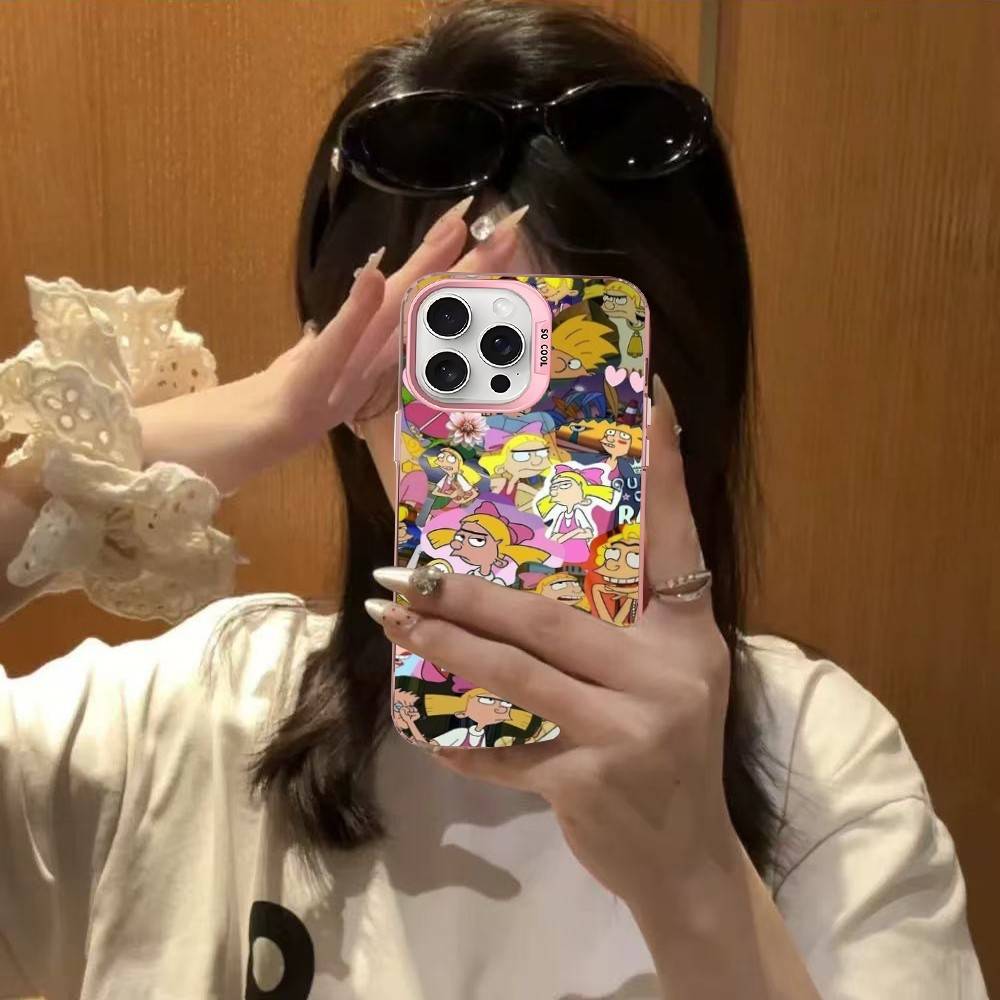 

Мультяшный Крутой Чехол для Телефона Хей Арнольд Для IPhone 17 16 15 14 13 12 11 Pro MAX Матовый Ударопрочный Задний Противоударный Матовый Чехол iPhone 14 pro
