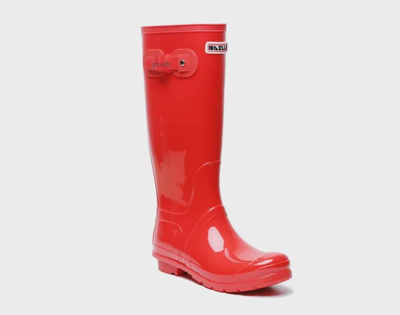 Women's Waterproof Non-Slip Fashion Rain Boots - Spring/Summer Korean Style, Wear-Resistant Solid Color
