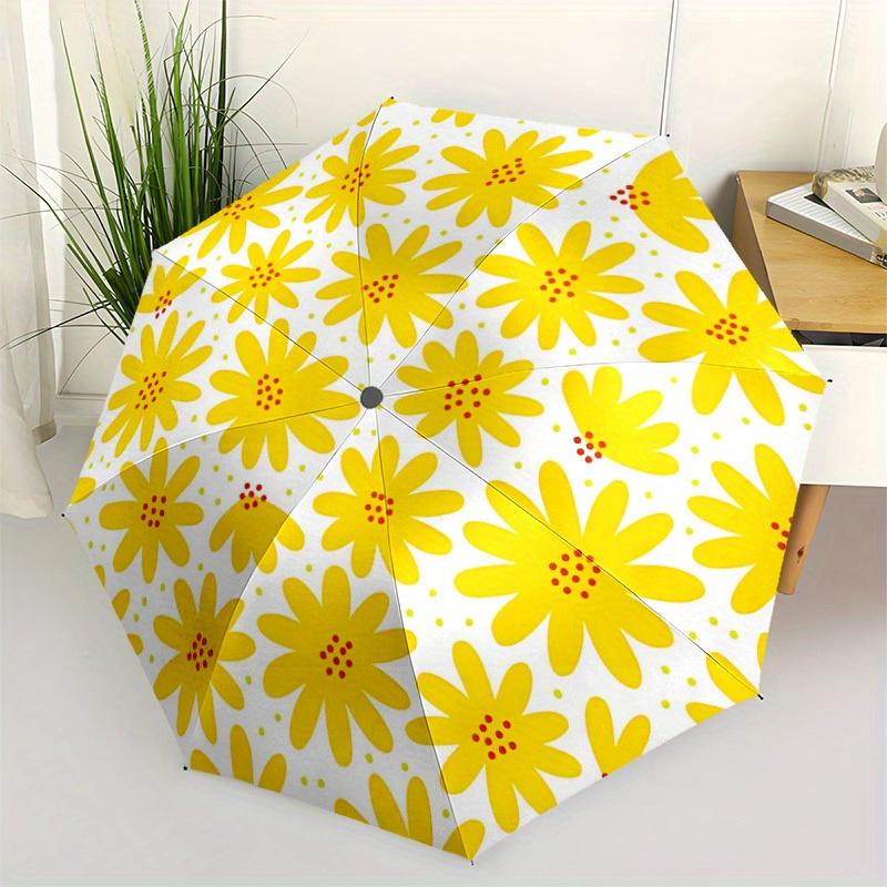 1pc Flower Pattern Automatic Open/Close Umbrella, Portable Folding Umbrella for Travel, Themed Events,