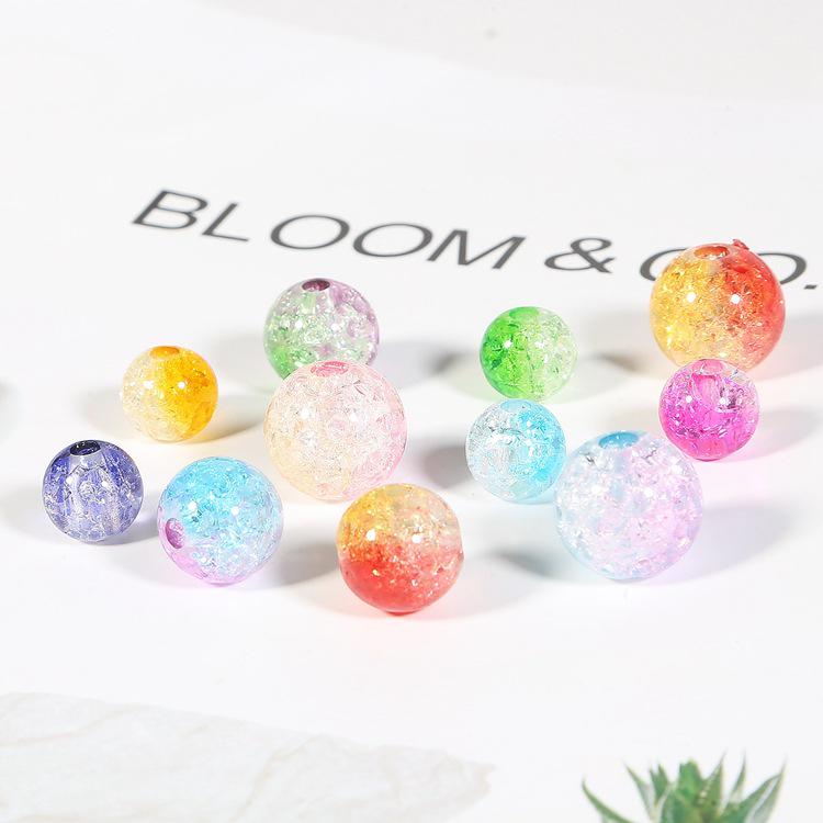 Acrylic Iridescent Floral Bubble Beads for DIY Jewelry Accessories