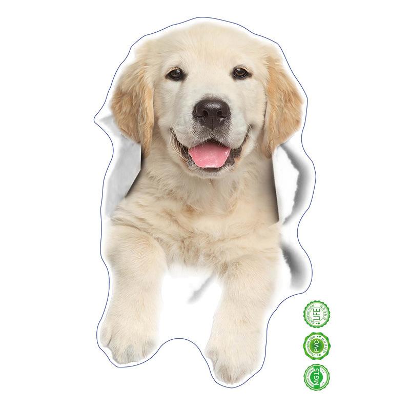 3D samolepky na toaletu pro kočku a psa Samolepky na stěnu s roztomilými zvířaty Domácí dekorace Umění PVC Vinyl Dekorace do koupelny Vodotěsné