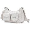 FILA Fashion Fabric Underarm Shoulder Bag Women bags Egrets-White F13W328165F-WT
